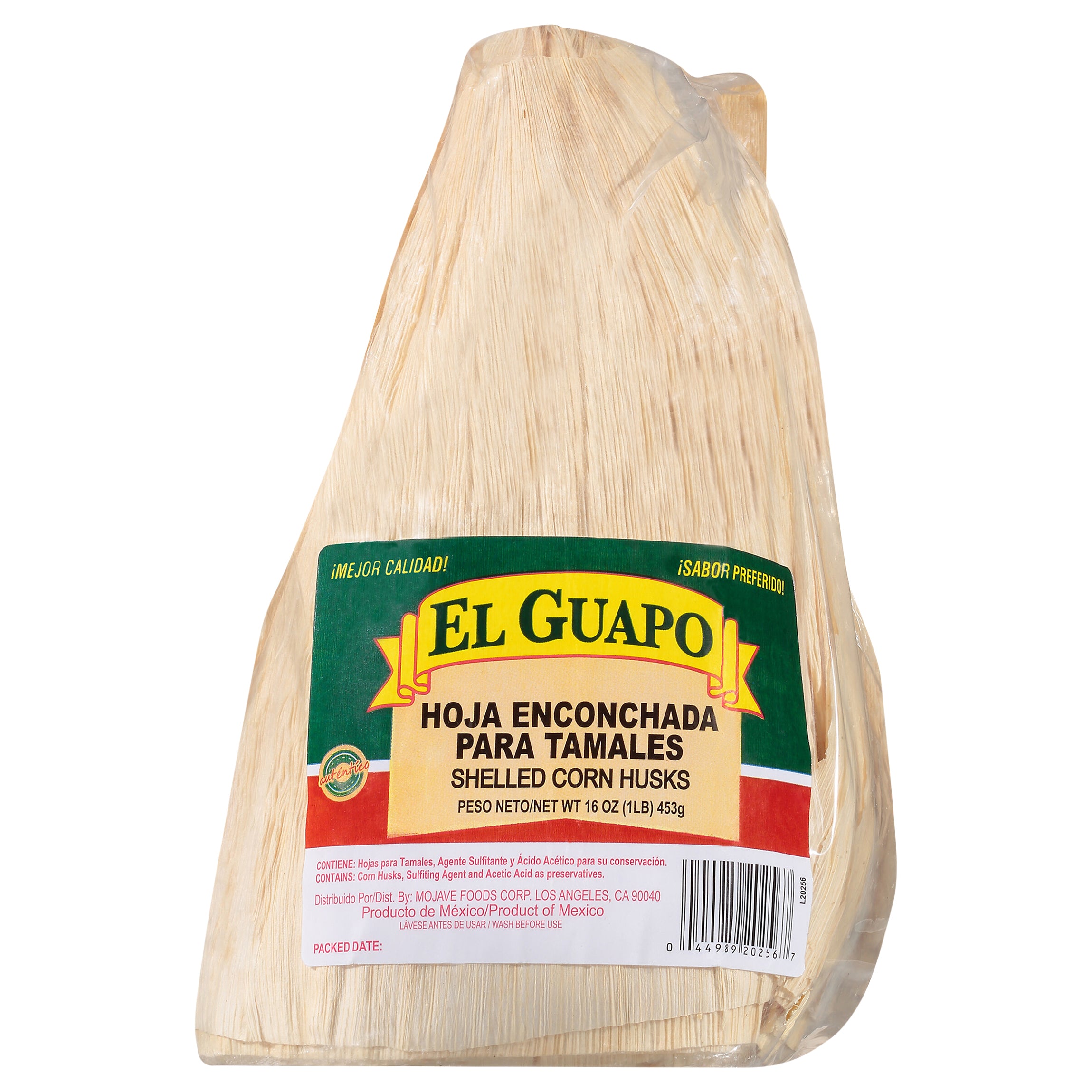 El Guapo Whole Corn Husks, 16 oz - Case of 24