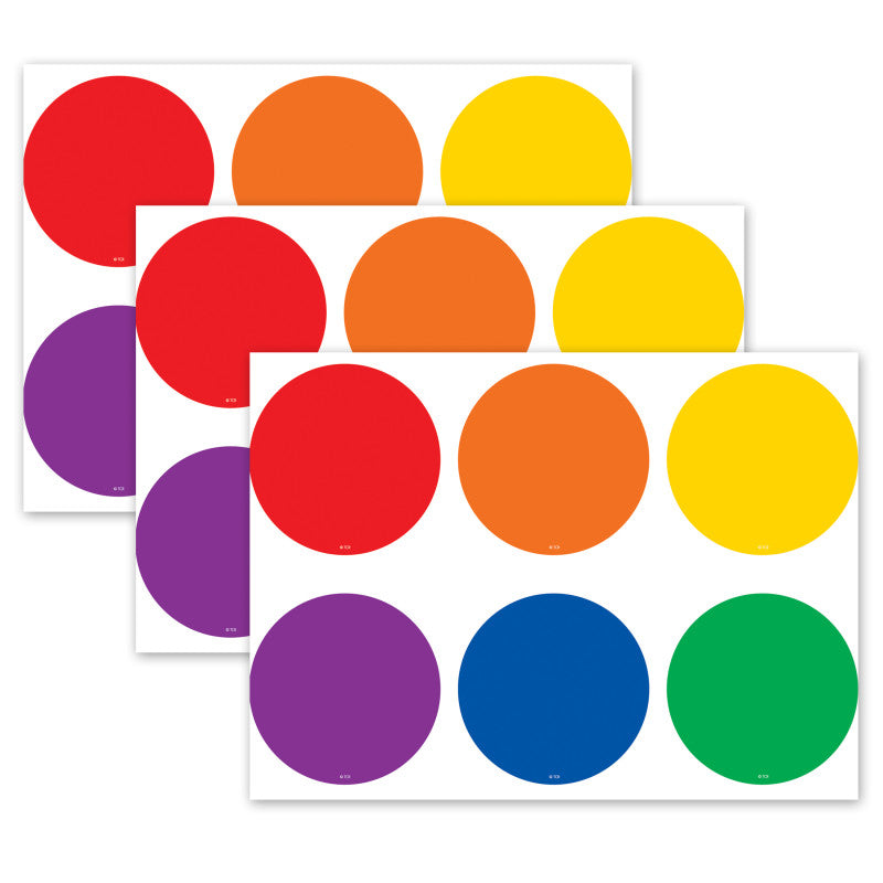 TEACHER CREATED RESOURCES - Spot On® Colorful Circles Carpet Markers, 12 Per Pack, 3 Packs