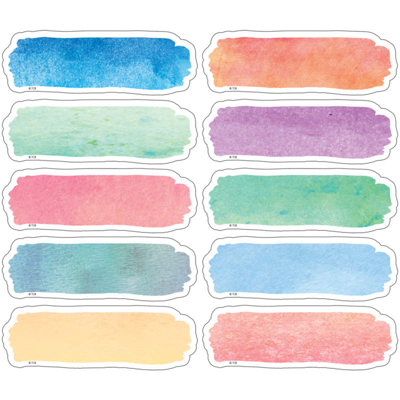 TEACHER CREATED RESOURCES - Watercolor Labels Magnetic Accents, 20 Per Pack, 3 Packs