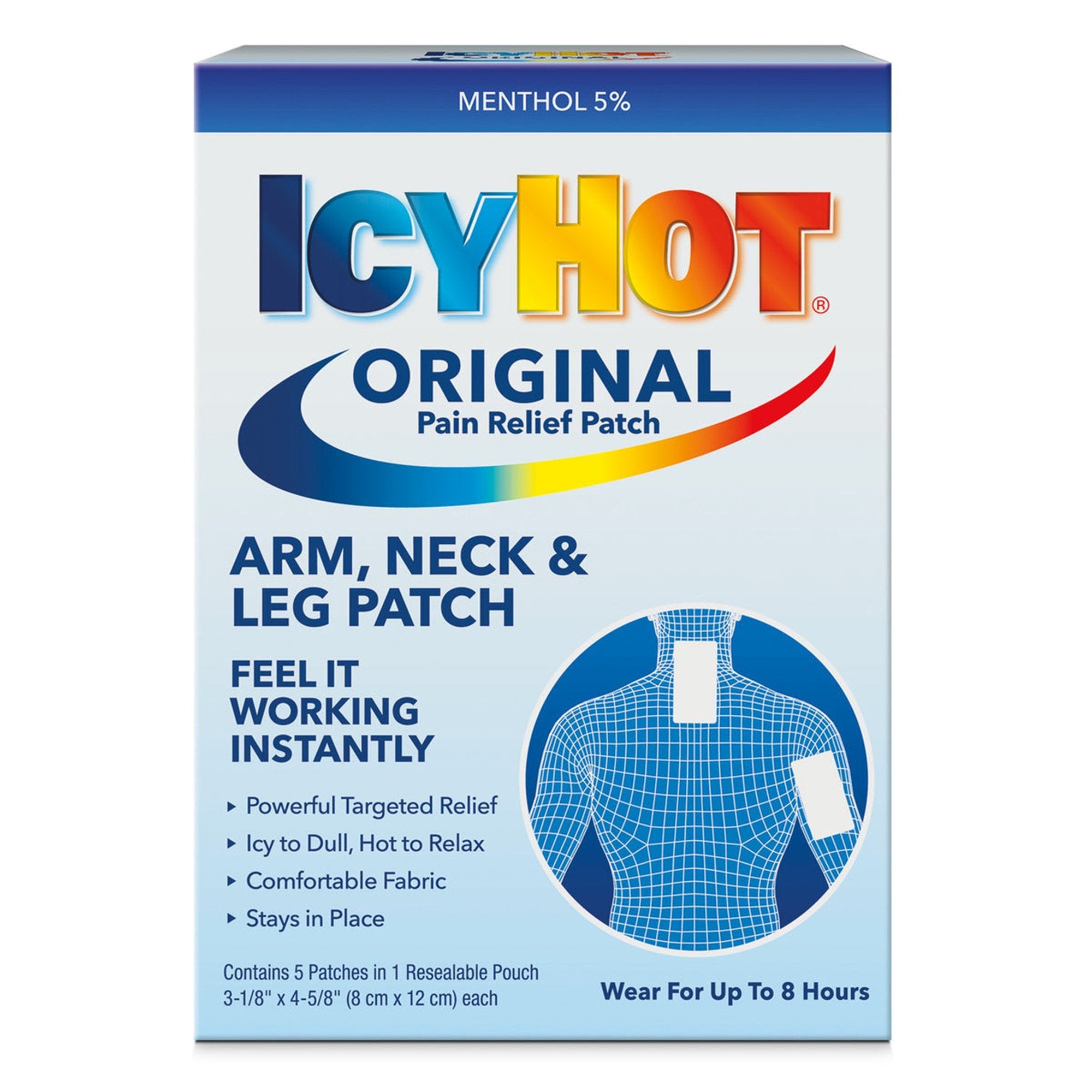 Chattem - Topical Pain Relief Icy Hot® 5% Strength Menthol Patch 5 per Box [5/PK]