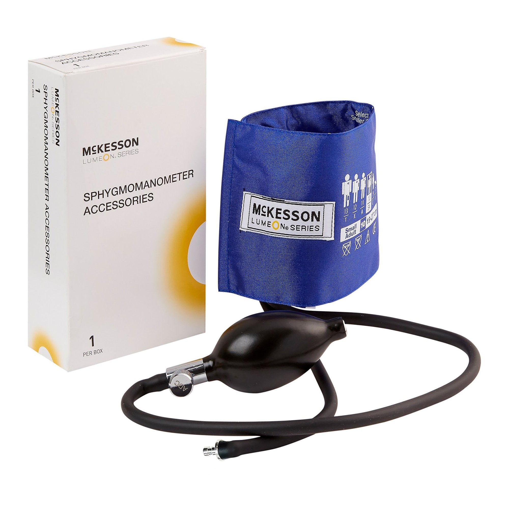 McKesson Brand - Reusable Blood Pressure Cuff and Bulb McKesson LUMEON™ 19 to 27 cm Arm Nylon Cuff Small Adult Cuff [1/BX]