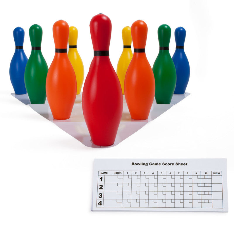 CHAMPION SPORTS - Multicolor Bowling Pin Set, 10 Pins