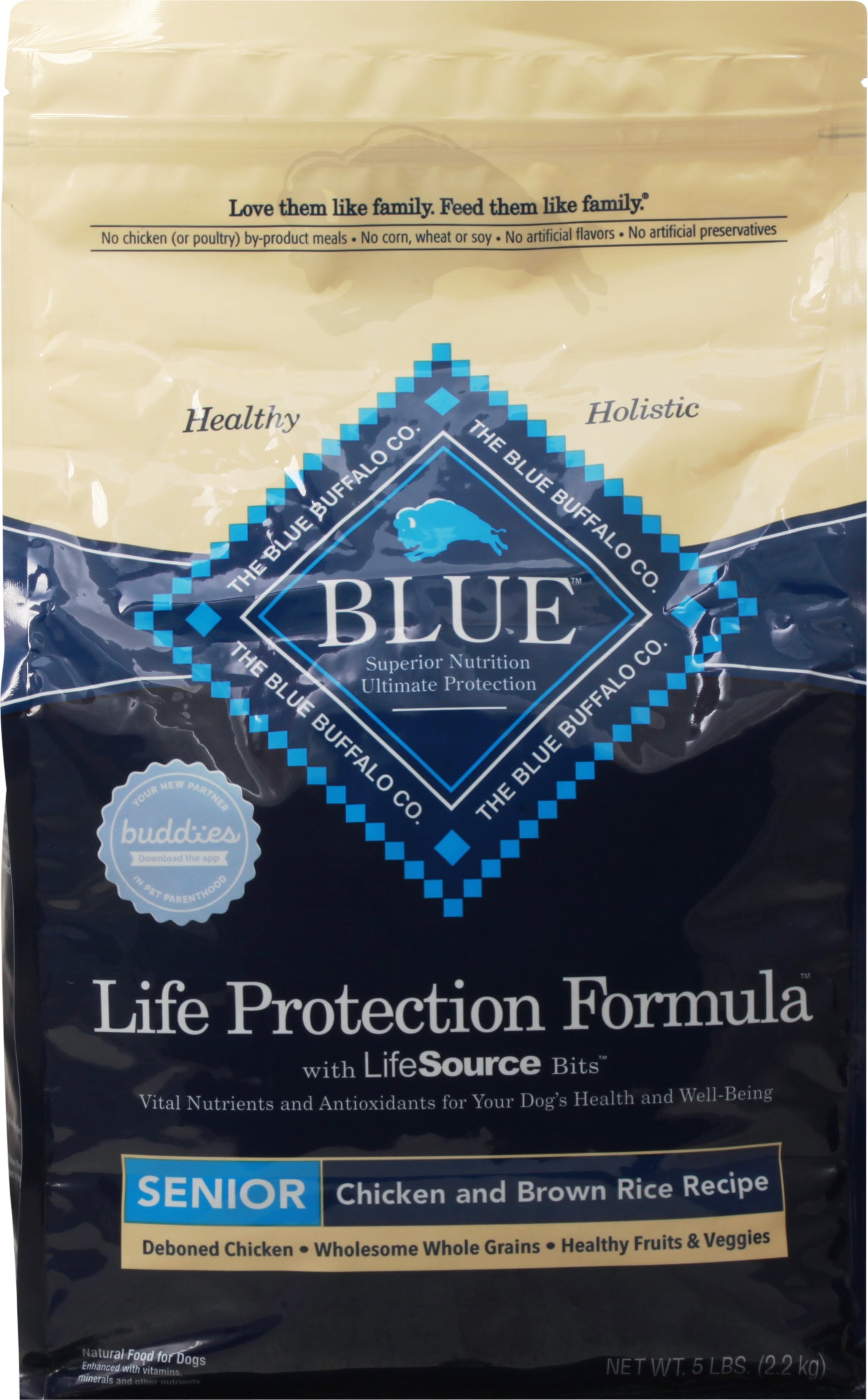 Blue Buffalo Life Protection Formula Senior Dog Food 5 lb - Case of 3