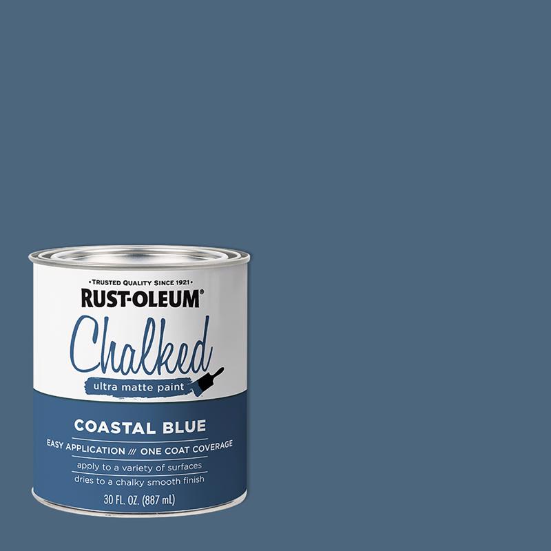 RUST-OLEUM - Rust-Oleum Chalked Ultra Matte Coastal Blue Water-Based Chalk Paint 30 oz - Case of 2