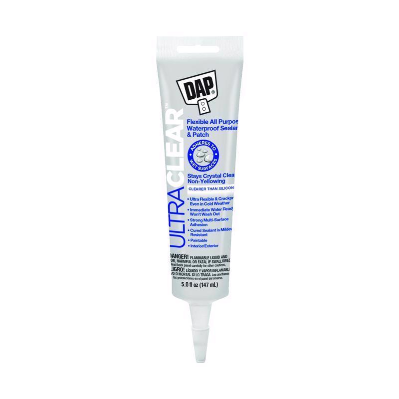 DAP - DAP Ultra Clear Synthetic Rubber All Purpose Waterproof Sealant 5 oz - Case of 15