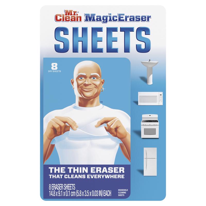MR. CLEAN - Mr. Clean Sheets Non-Scratch Magic Eraser For Multi-Purpose 5.7 in. L 8 pk - Case of 14