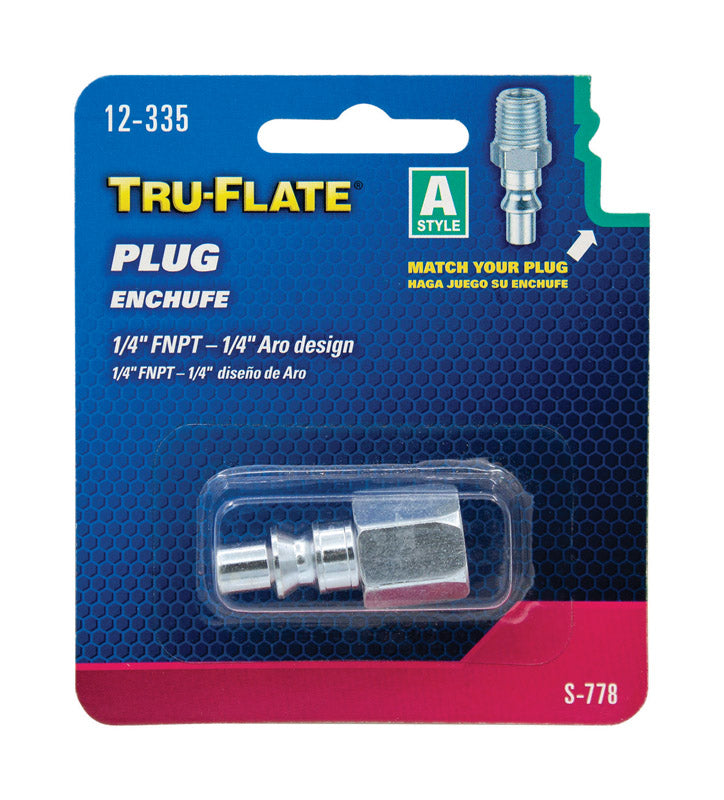 TRU-FLATE - Tru-Flate Steel Air Plug 1/4 in. Female 1 pc [12335]