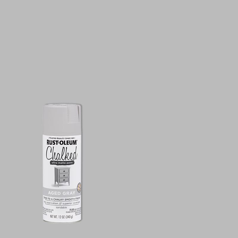 RUST-OLEUM - Rust-Oleum Chalked Ultra Matte Aged Gray Oil-Based Acrylic Sprayable Chalk Paint 12 oz