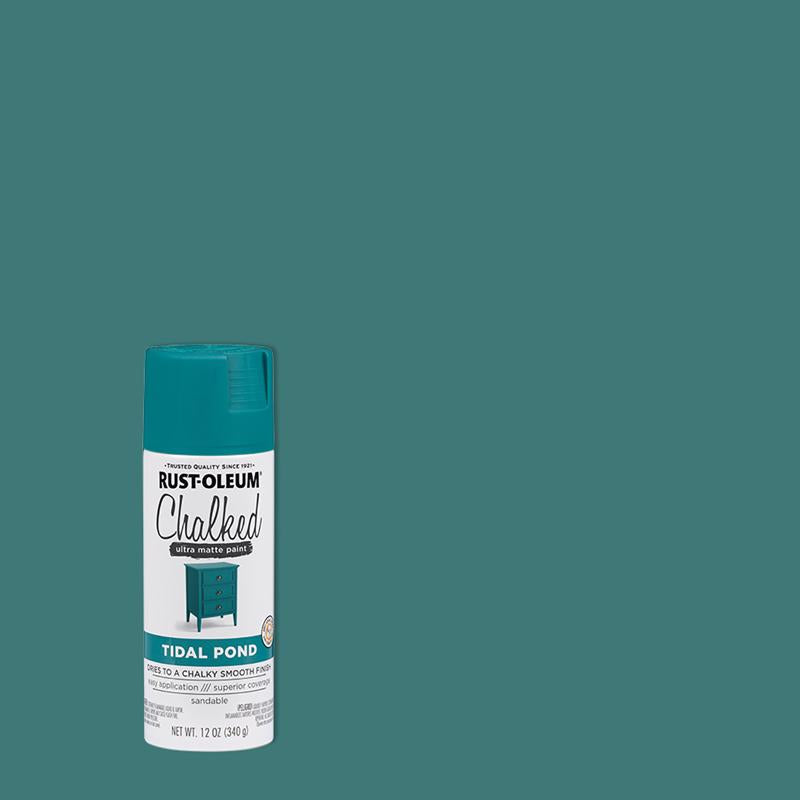 RUST-OLEUM - Rust-Oleum Chalked Ultra Matte Tidal Pond Oil-Based Acrylic Sprayable Chalk Paint 12 oz