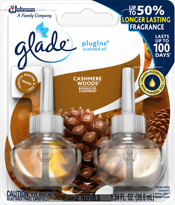 GLADE - Glade Plug-Ins Cashmere Woods Scent Air Freshener Refill 1.34 oz Liquid - Case of 6