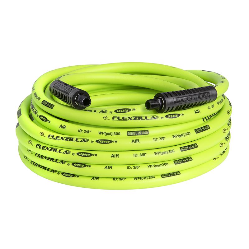 FLEXZILLA - Flexzilla 50 ft. L X 3/8 in. D Hybrid Polymer Air Hose 300 psi Zilla Green