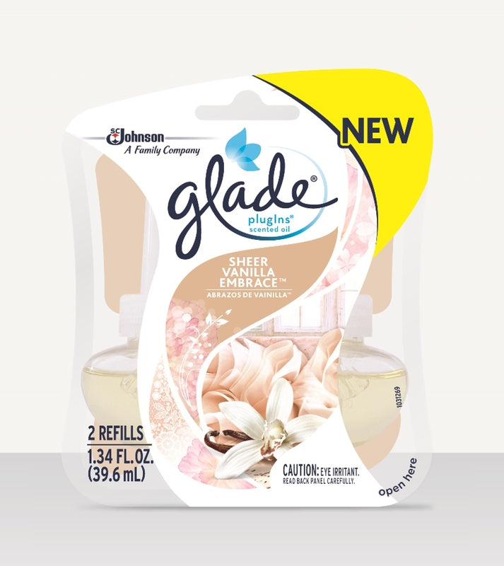 GLADE - Glade Plug-Ins Sheer Vanilla Embrace Scent Air Freshener Refill 1.34 oz Liquid - Case of 6