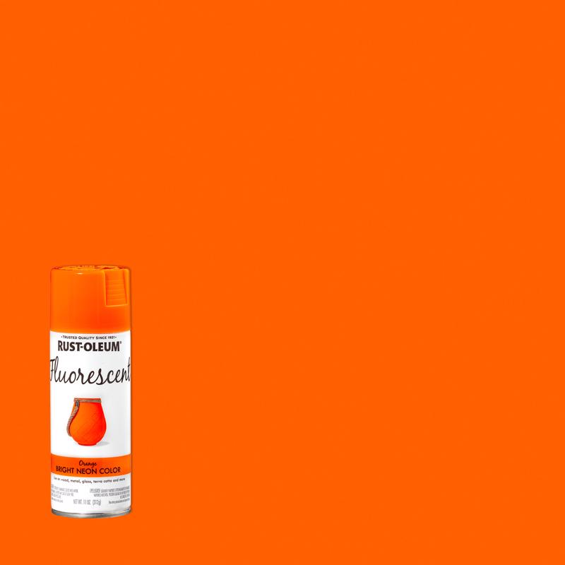 RUST-OLEUM - Rust-Oleum Specialty Fluorescent Orange Spray Paint 11 oz - Case of 6