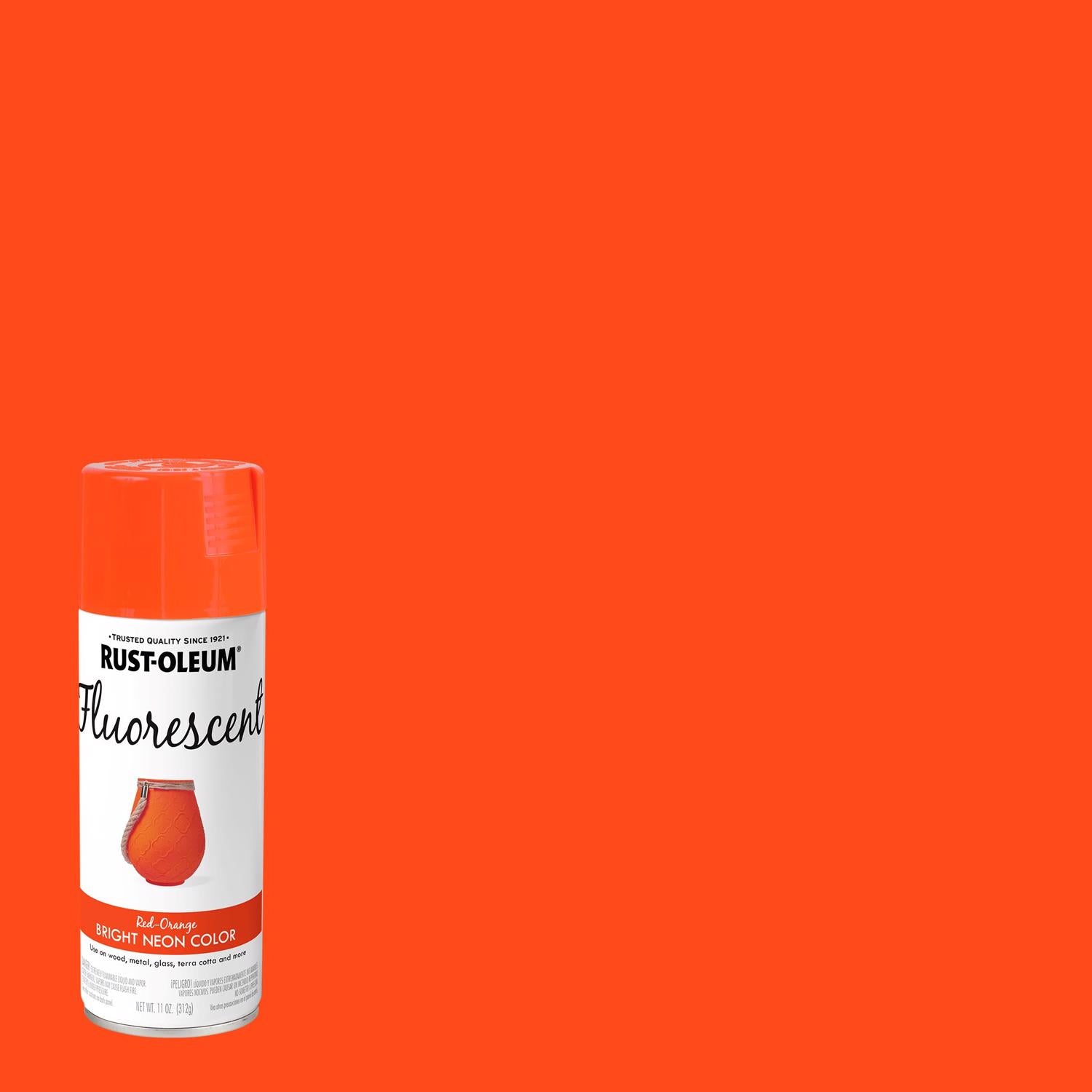 Rust-Oleum Specialty Fluorescent Red-Orange Spray Paint 11 oz - Case of 6