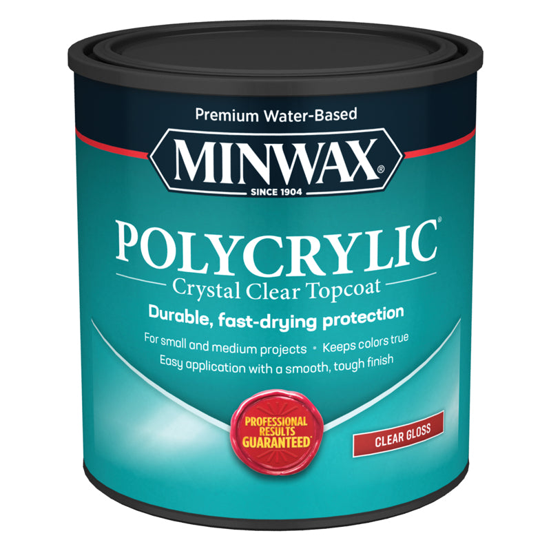 POLYCRYLIC - Minwax Polycrylic Gloss Crystal Clear Water-Based Polyurethane 1 qt