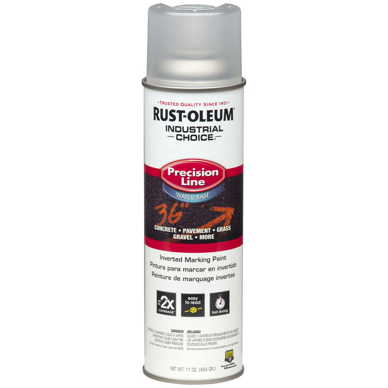 RUST-OLEUM - Rust-Oleum Industrial Choice Clear Inverted Marking Paint 17 oz - Case of 6 [1801838]