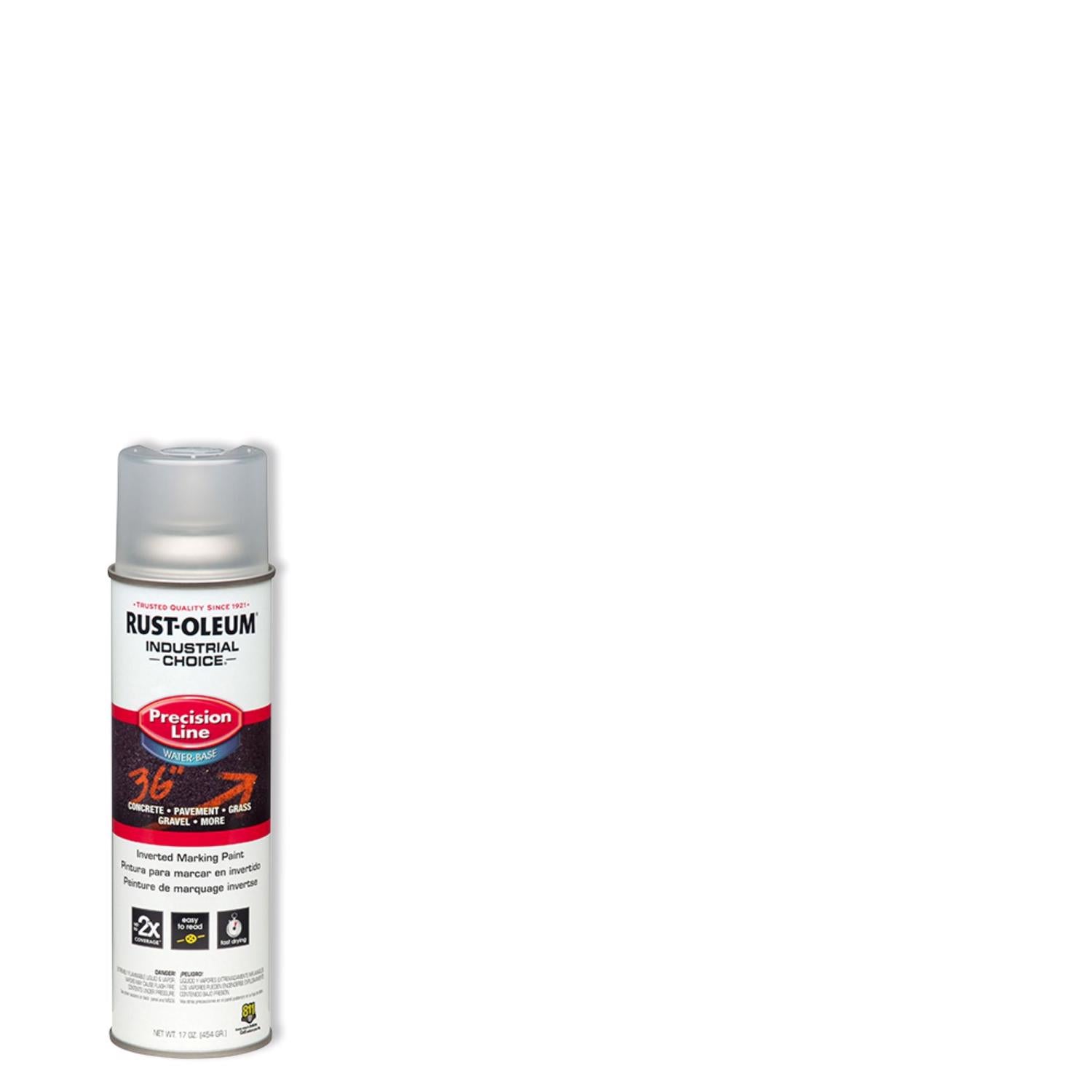 Rust-Oleum Industrial Choice Clear Inverted Marking Paint 17 oz - Case of 6