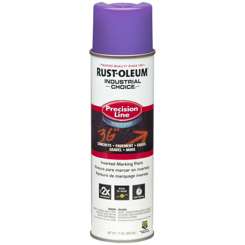 RUST-OLEUM - Rust-Oleum Industrial Choice Fluorescent Purple Field Marking Paint 17 oz - Case of 6