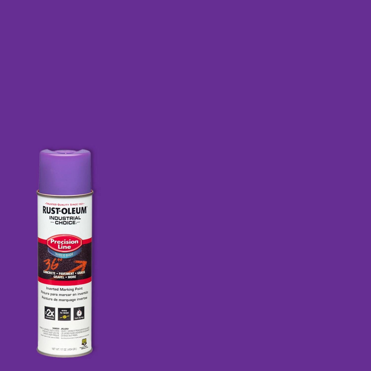 Rust-Oleum Industrial Choice Fluorescent Purple Inverted Marking Paint 17 oz - Case of 6