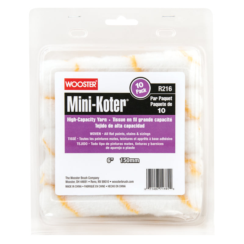 WOOSTER - Wooster Mini-Koter Yarn 6 in. W Mini Paint Roller Cover 10 pk