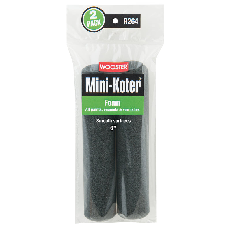 WOOSTER - Wooster Mini-Koter Foam 6 in. W Mini Paint Roller Cover 2 pk