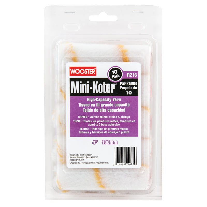 WOOSTER - Wooster Mini-Koter Yarn 4 in. W Mini Paint Roller Cover 10 pk