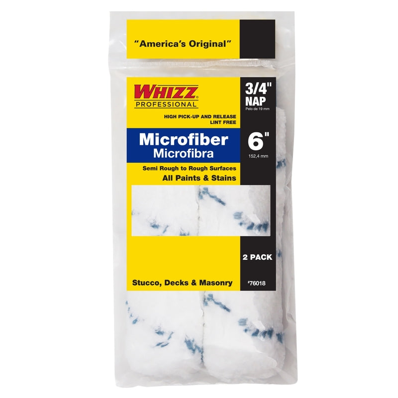 WHIZZ - Whizz Xtrasorb Microfiber 6 in. W X 3/4 in. Mini Paint Roller Cover 2 pk