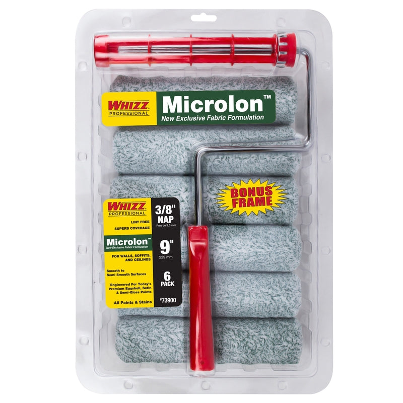 WHIZZ - Whizz Microlon 9 in. W X 3/8 in. Regular Paint Roller Cover 6 pk