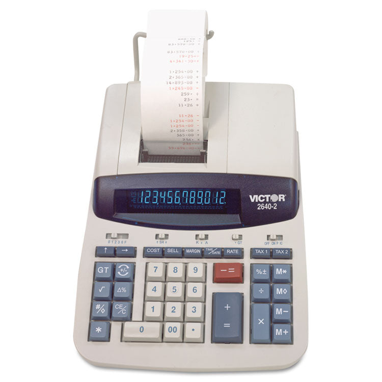 Victor - 2640-2 Two-Color Printing Calculator, Black/Red Print, 4.6 Lines/Sec