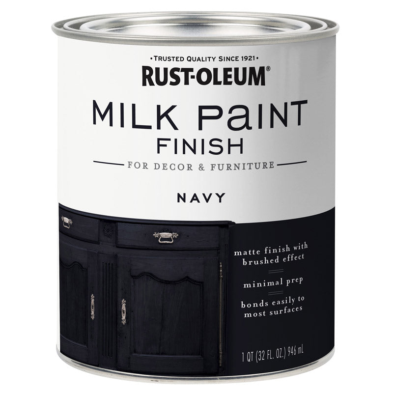 RUST-OLEUM - Rust-Oleum Matte Navy Water-Based Acrylic Milk Paint 1 qt - Case of 2