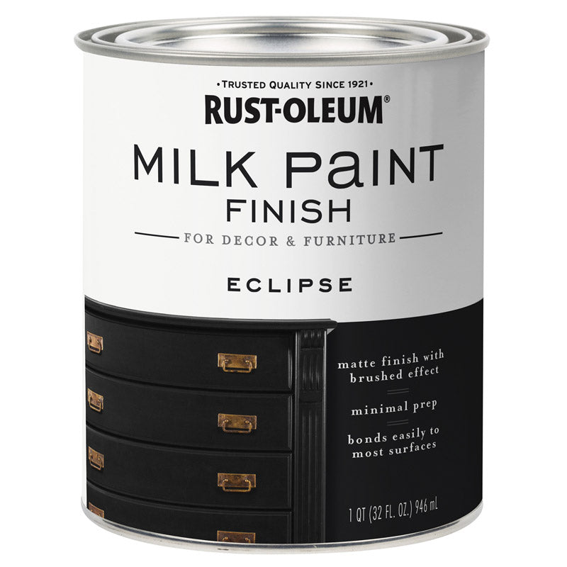 RUST-OLEUM - Rust-Oleum Matte Eclipse Water-Based Acrylic Milk Paint 1 qt - Case of 2