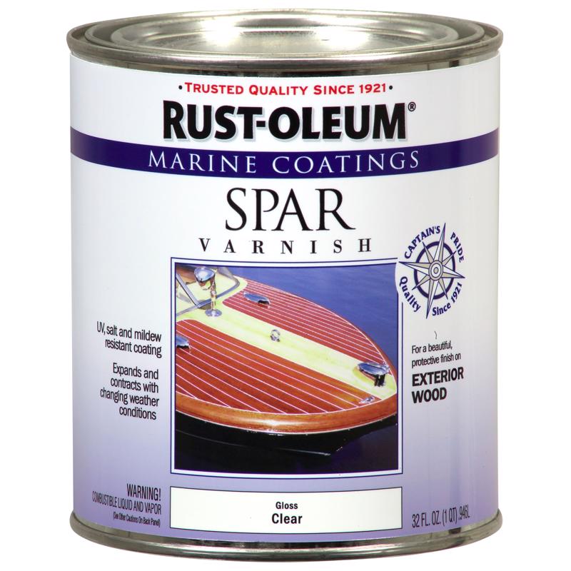 RUST-OLEUM - Rust-Oleum Gloss Clear Oil-Based Marine Spar Varnish 1 qt