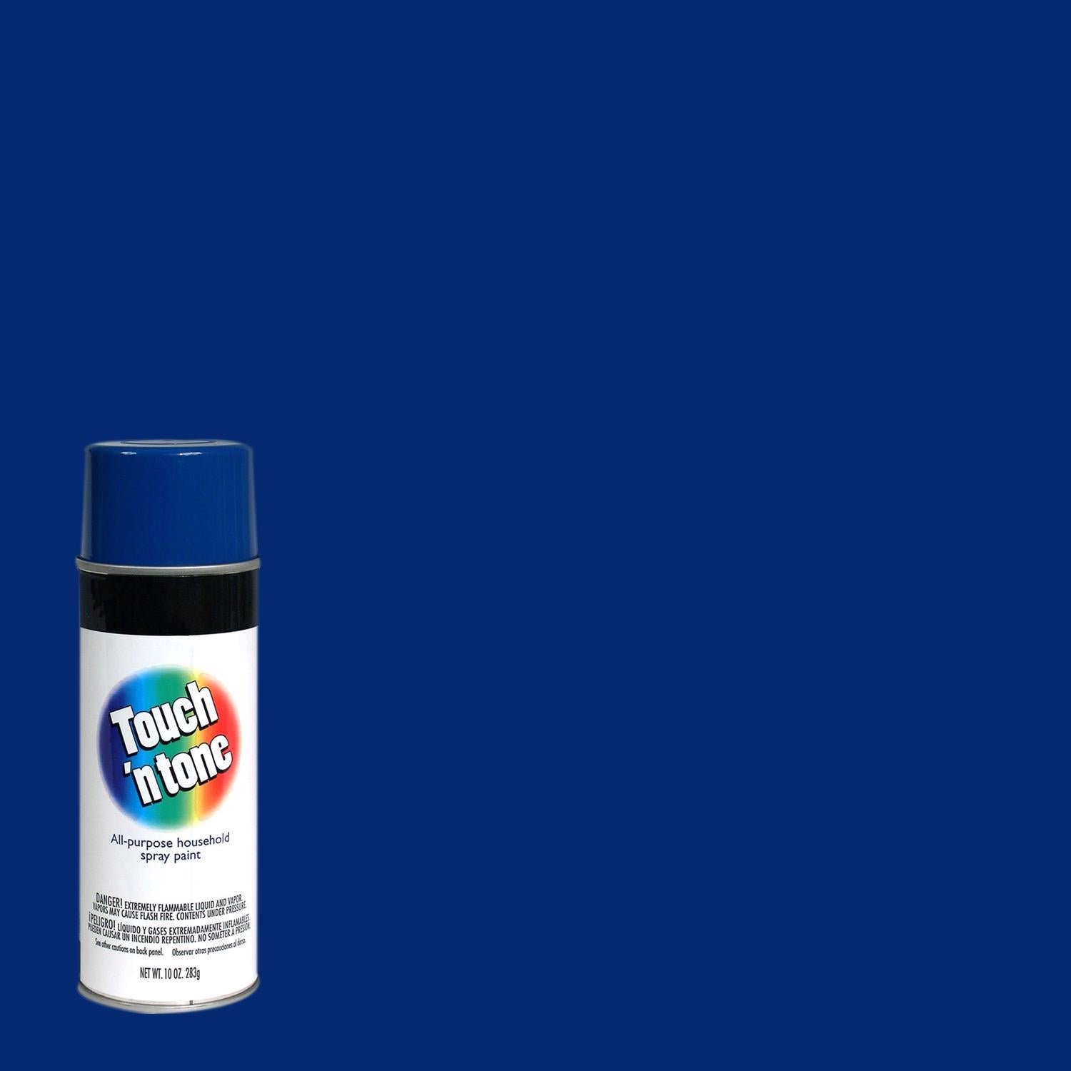 Rust-Oleum Touch 'N Tone Gloss Royal Blue Spray Paint 10 oz - Case of 6
