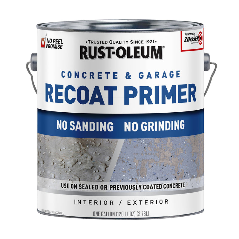 RUST-OLEUM - Rust-Oleum Garage and Interior Gray Matte Water-Based Primer 1 gal - Case of 2