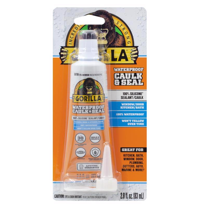 GORILLA - Gorilla White Silicone All Purpose Sealant 2.8 oz - Case of 6