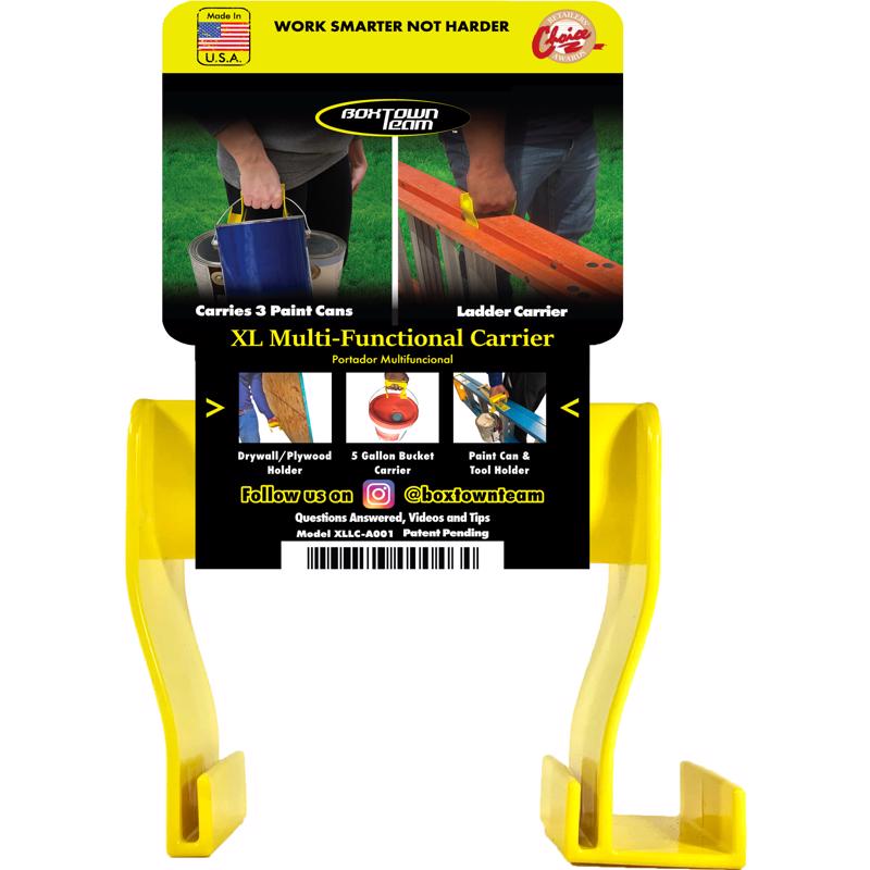 BOXTOWN TEAM - Boxtown Team XL Carrier Plastic Yellow Multi-Functional Ladder Carrier 1 pk