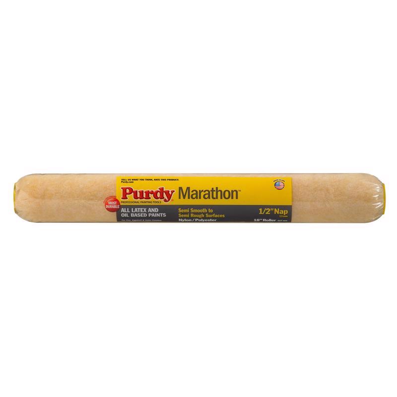 PURDY - Purdy Marathon Nylon/Polyester 18 in. W X 1/2 in. Paint Roller Cover 1 pk