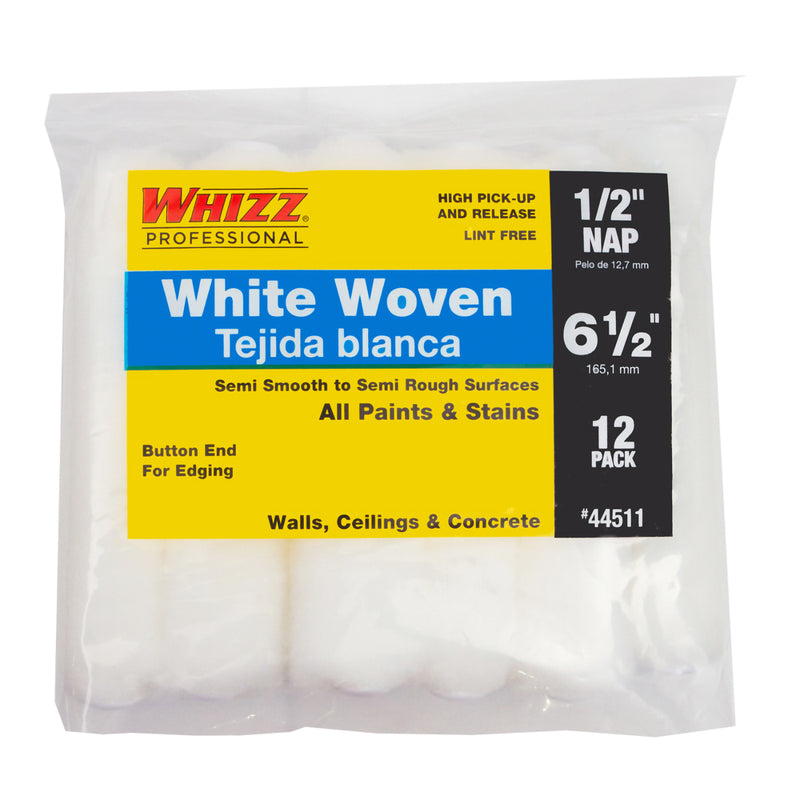 WHIZZ - Whizz Woven 6.5 in. W X 1/2 in. Mini Paint Roller Cover 12 pk