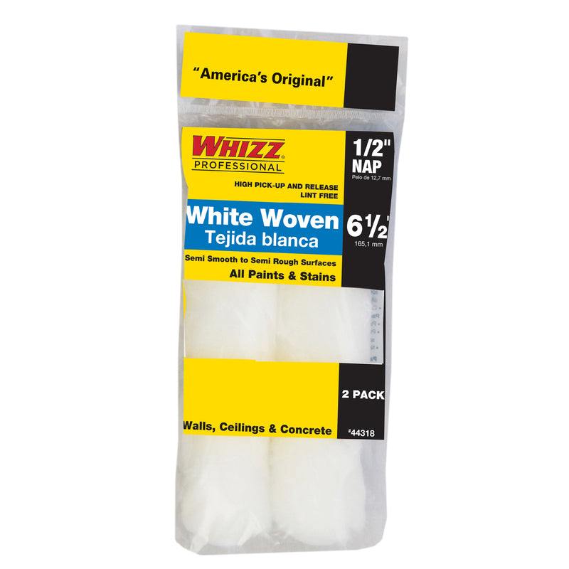 WHIZZ - Whizz Woven 6.5 in. W X 1/2 in. Mini Paint Roller Cover 2 pk