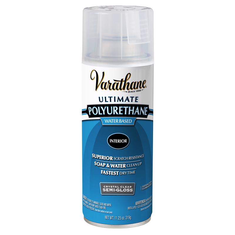 VARATHANE - Varathane Ultimate Semi-Gloss Crystal Clear Water-Based Polyurethane Spray 11.25 oz - Case of 6