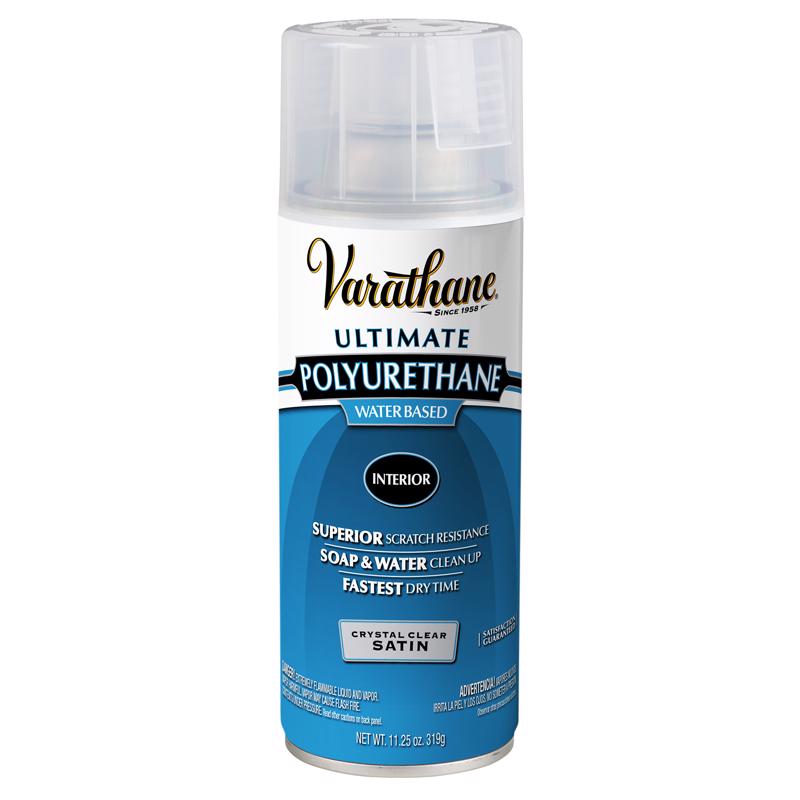 VARATHANE - Varathane Ultimate Satin Crystal Clear Water-Based Polyurethane Spray 11.25 oz - Case of 6