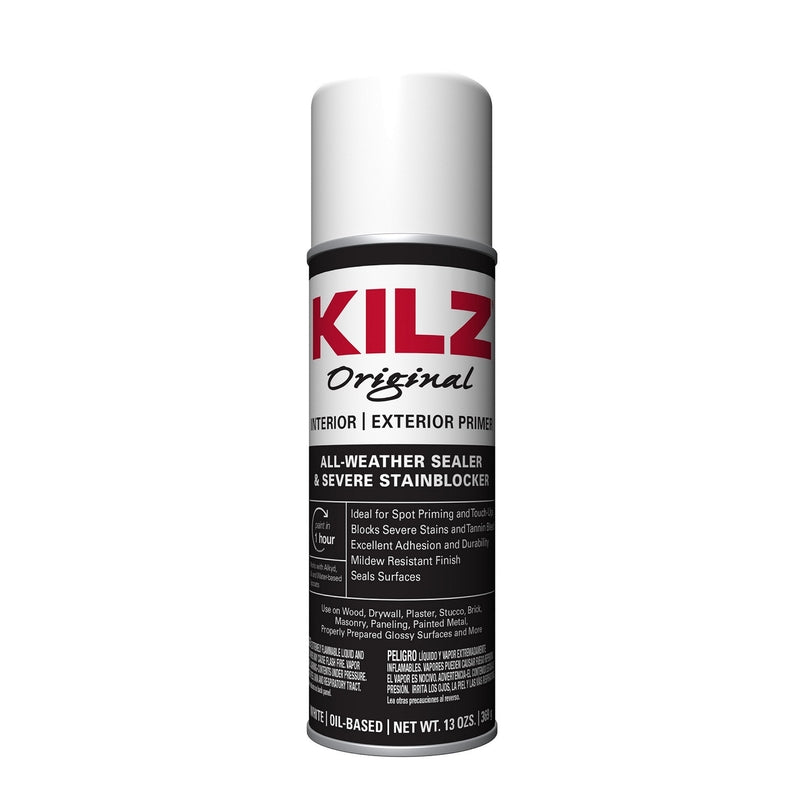 KILZ - Kilz White Matte Oil-Based Alkyd Aerosol Primer/Sealer 13 oz - Case of 12