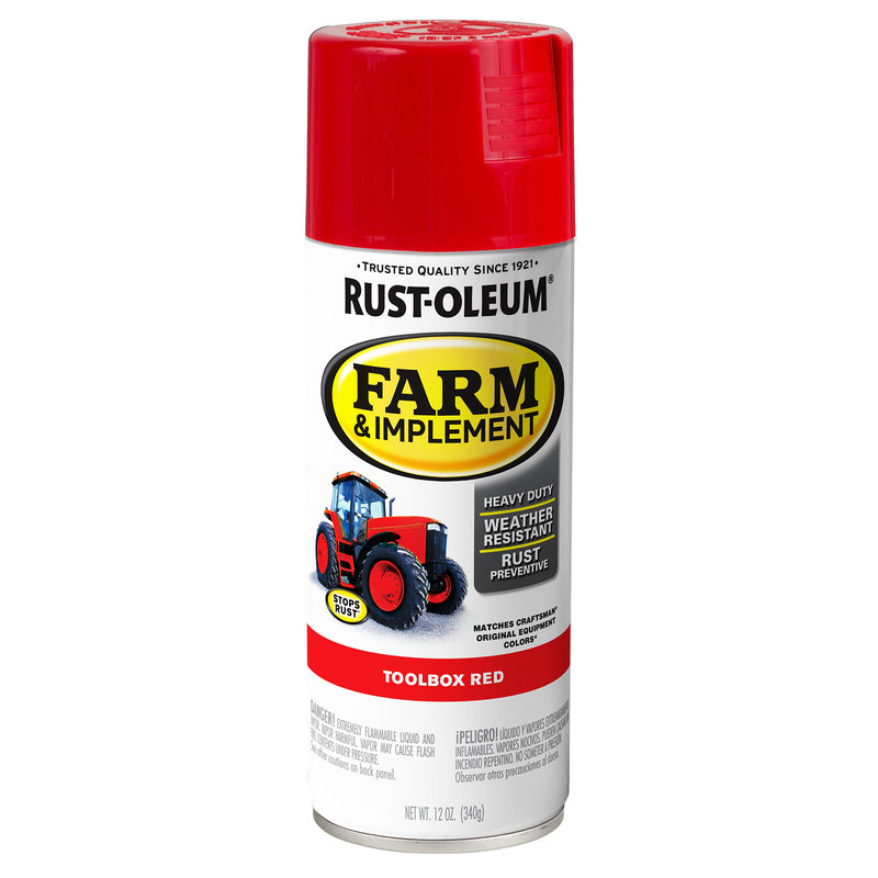 RUST-OLEUM - Rust-Oleum Specialty Indoor and Outdoor Gloss Toolbox Red Oil-Based Enamel Farm & Implement 12 oz - Case of 6