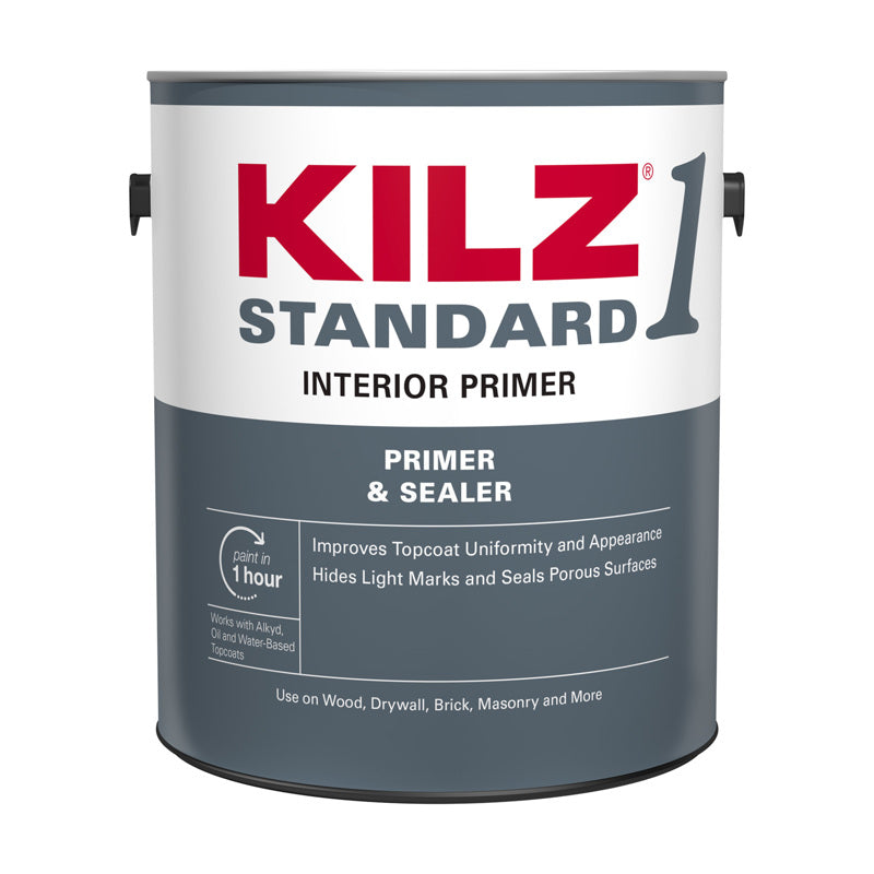 KILZ - KILZ Standard White Matte Water-Based Acrylic Primer and Sealer 1 gal - Case of 4