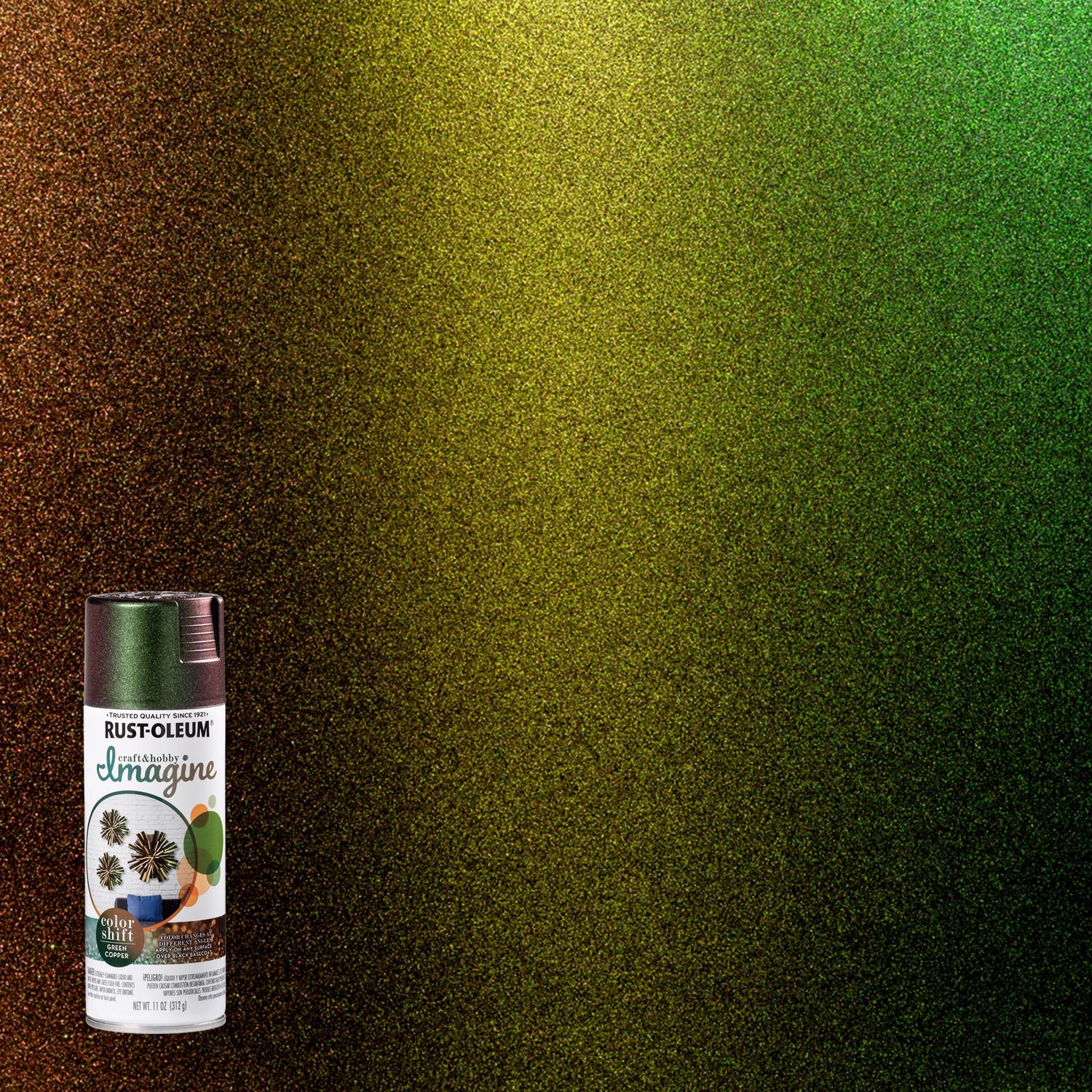 Rust-Oleum Imagine Gloss Green Copper Spray Paint 11 oz - Case of 4