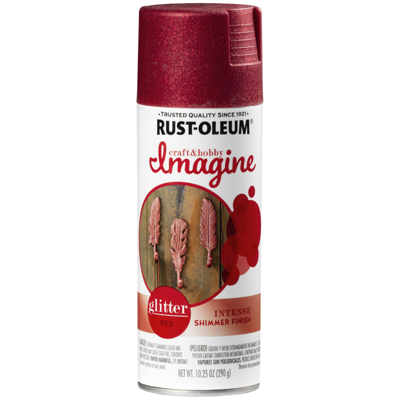 RUST-OLEUM - Rust-Oleum Imagine Glitter Red Spray Paint 10.25 oz - Case of 4