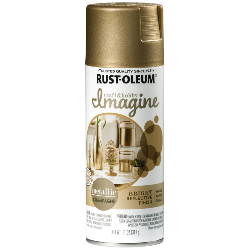 RUST-OLEUM - Rust-Oleum Imagine Metallic Champagne Spray Paint 11 oz - Case of 4