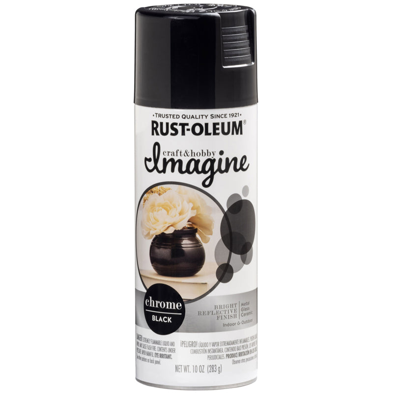 RUST-OLEUM - Rust-Oleum Imagine Smooth Chrome Black Spray Paint 10 oz - Case of 4