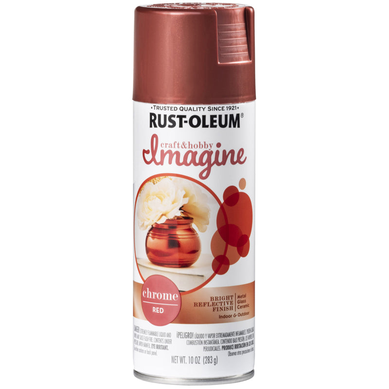 RUST-OLEUM - Rust-Oleum Imagine Smooth Chrome Red Spray Paint 10 oz - Case of 4