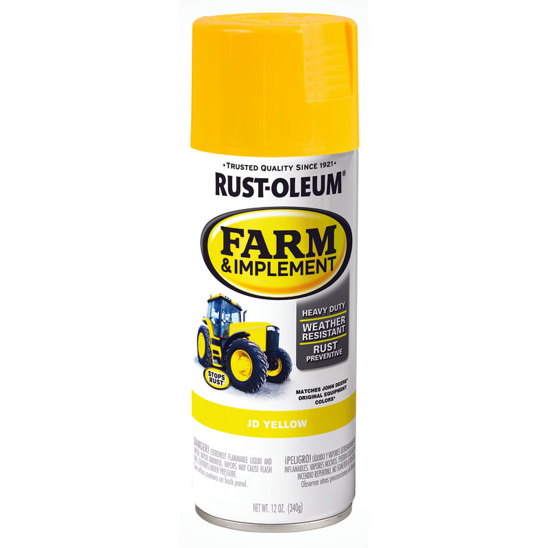 RUST-OLEUM - Rust-Oleum Specialty Indoor and Outdoor Gloss JD Yellow Farm & Implement 12 oz - Case of 6